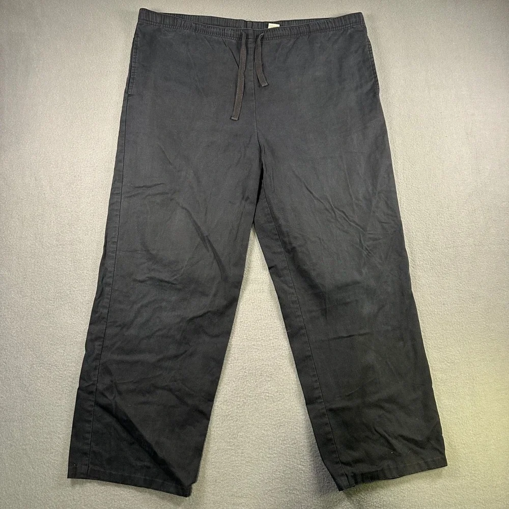 Orvis Sporting Traditions Mens Black Tencel Cotton Drawstring Casual Pants M